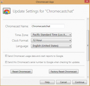 chromecast reboot menu