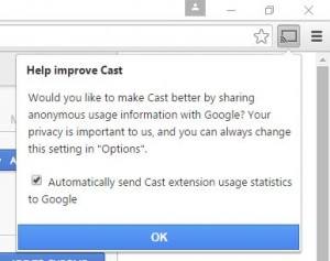 google cast chrome extension error